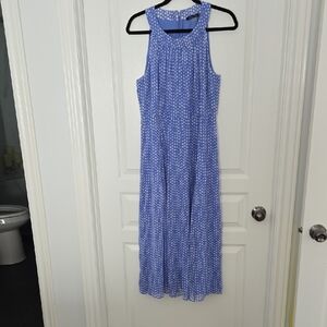Tommy Hilfiger Blue Patterned Maxi Dress